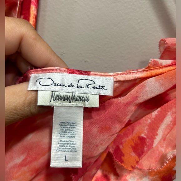 Oscar de la Renta short sleeve top Size L - Picture 5 of 8